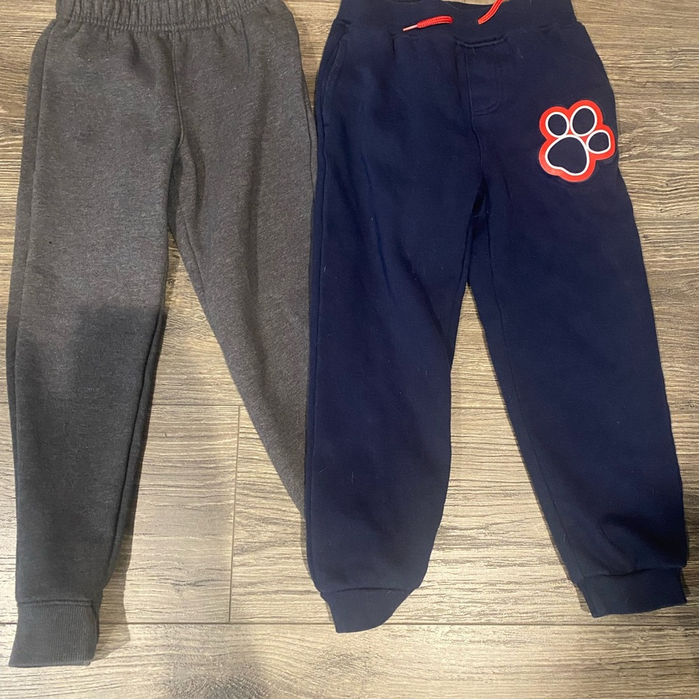 Cat & Jack Gray and Navy Sweatpants with Paw Print Design